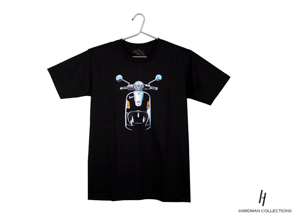 ภาพ เสื้อยืด เสื้อยืดสกีลลาย vespa สีดำ