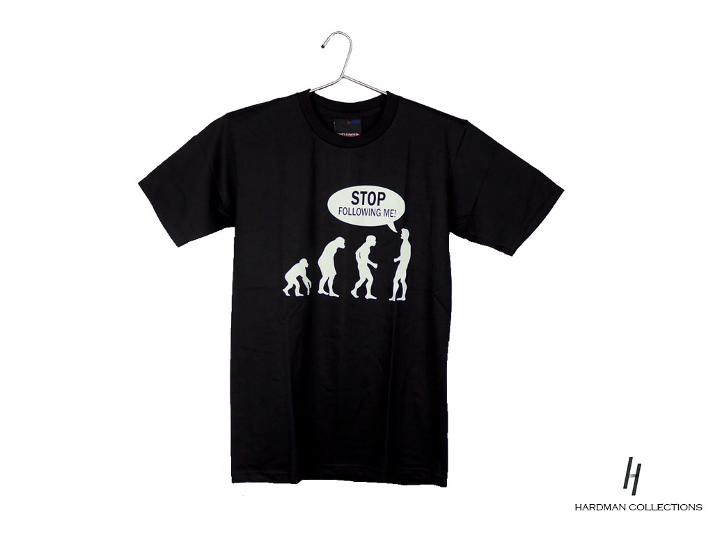 ภาพ เสื้อยืด เสื้อยืดสกีลลาย stop follow me (evolution) ดำ